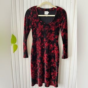 HD in Paris Black & Red Velvet Dress. Purchased through Anthropologie